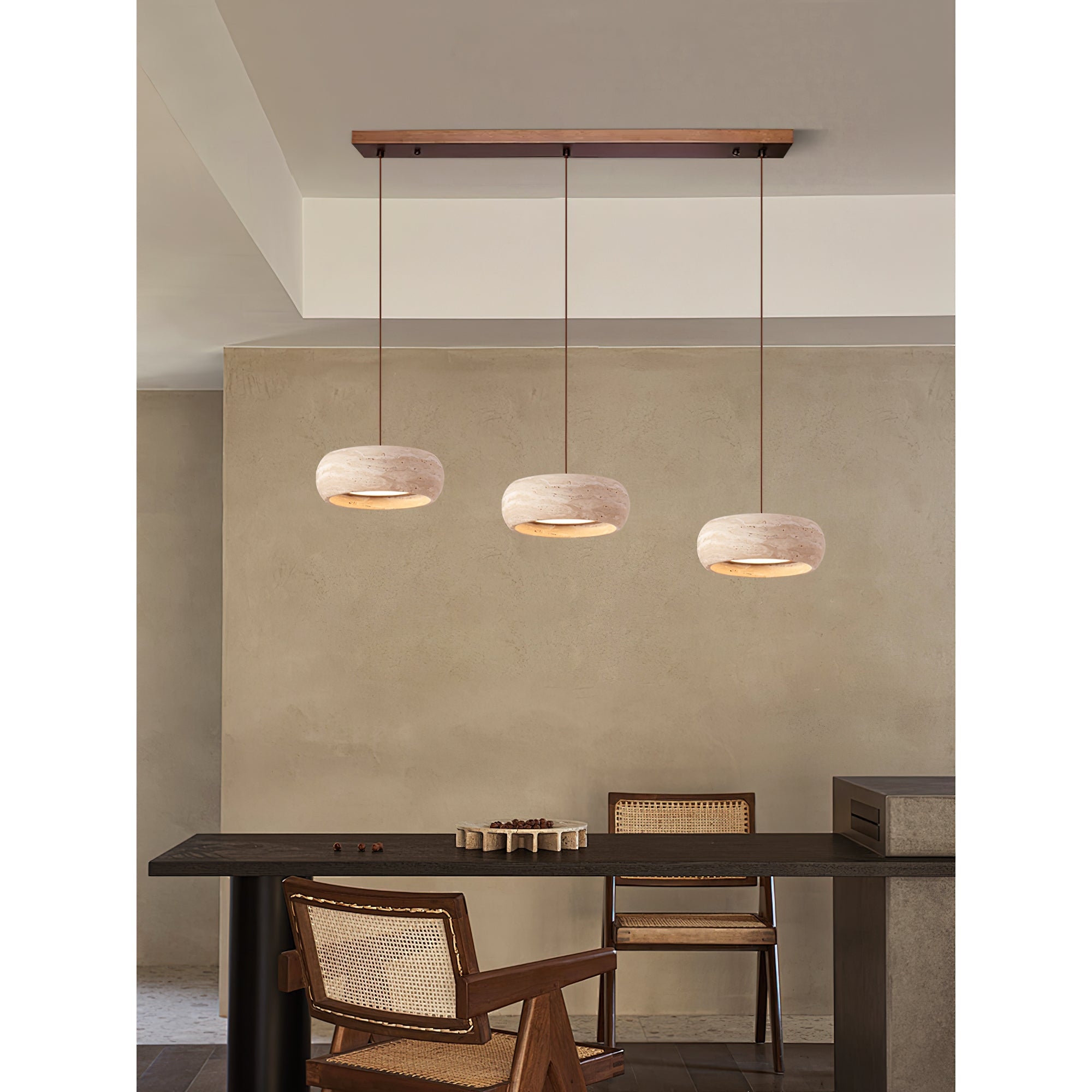 Travertine Drum Pendant Lamp T1832