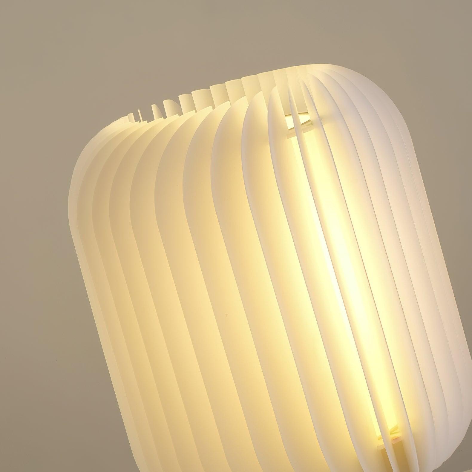 Round Translucent Pleated Table Lamp Suitable For Living Room M516