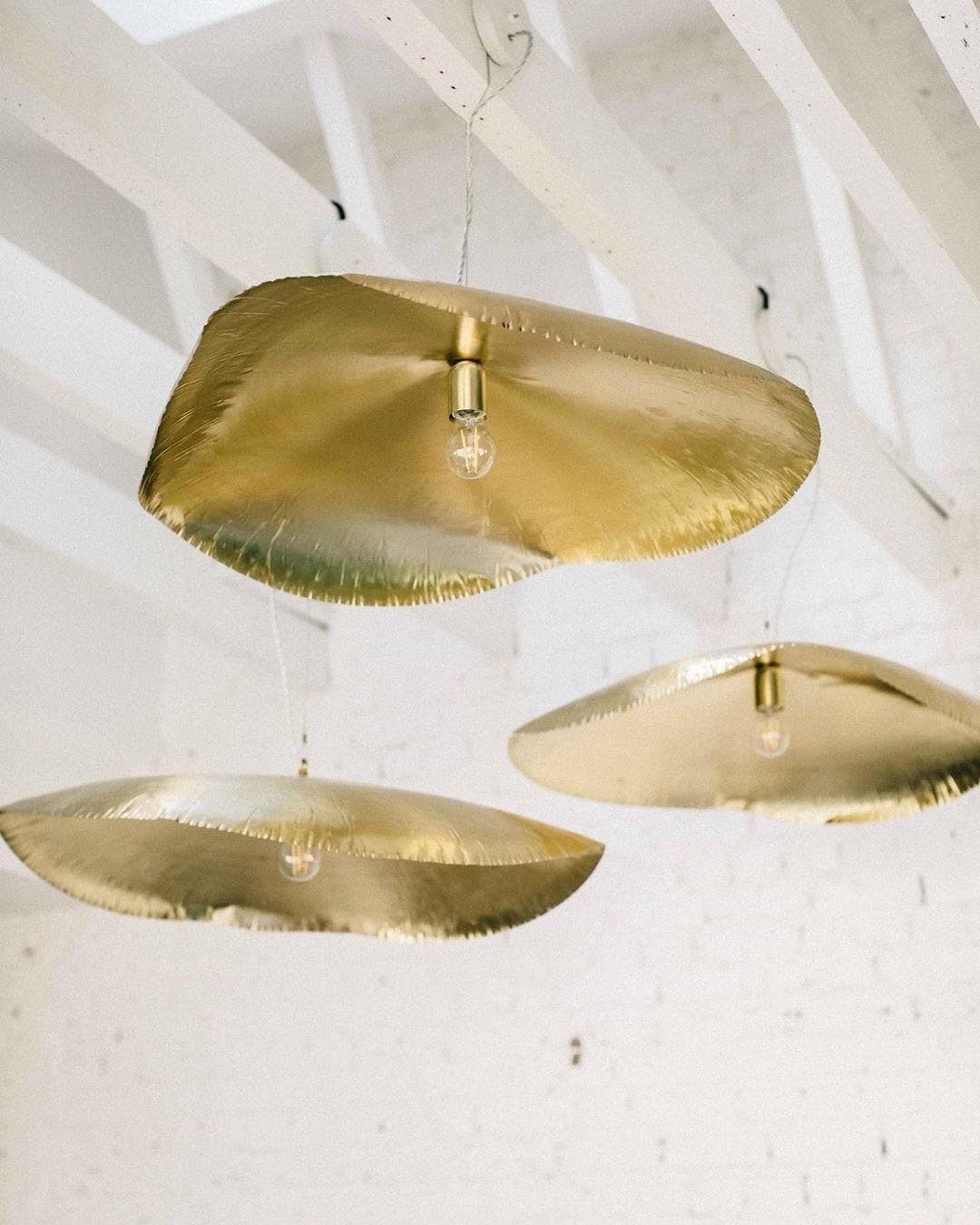 Hammered Brass Suspension Light T114