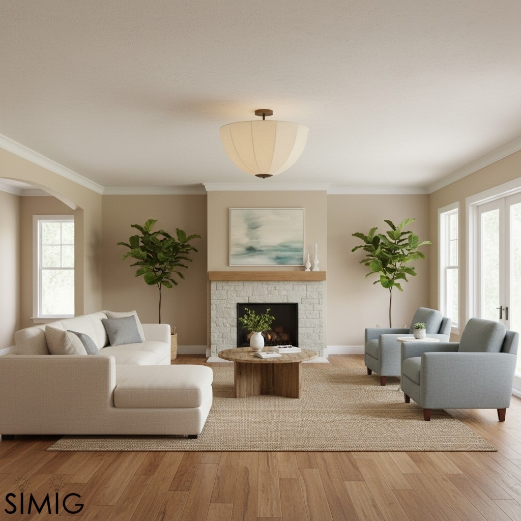 Lumarys Pendant Light - Botanical Inspired Linen Shade for Living Room T658