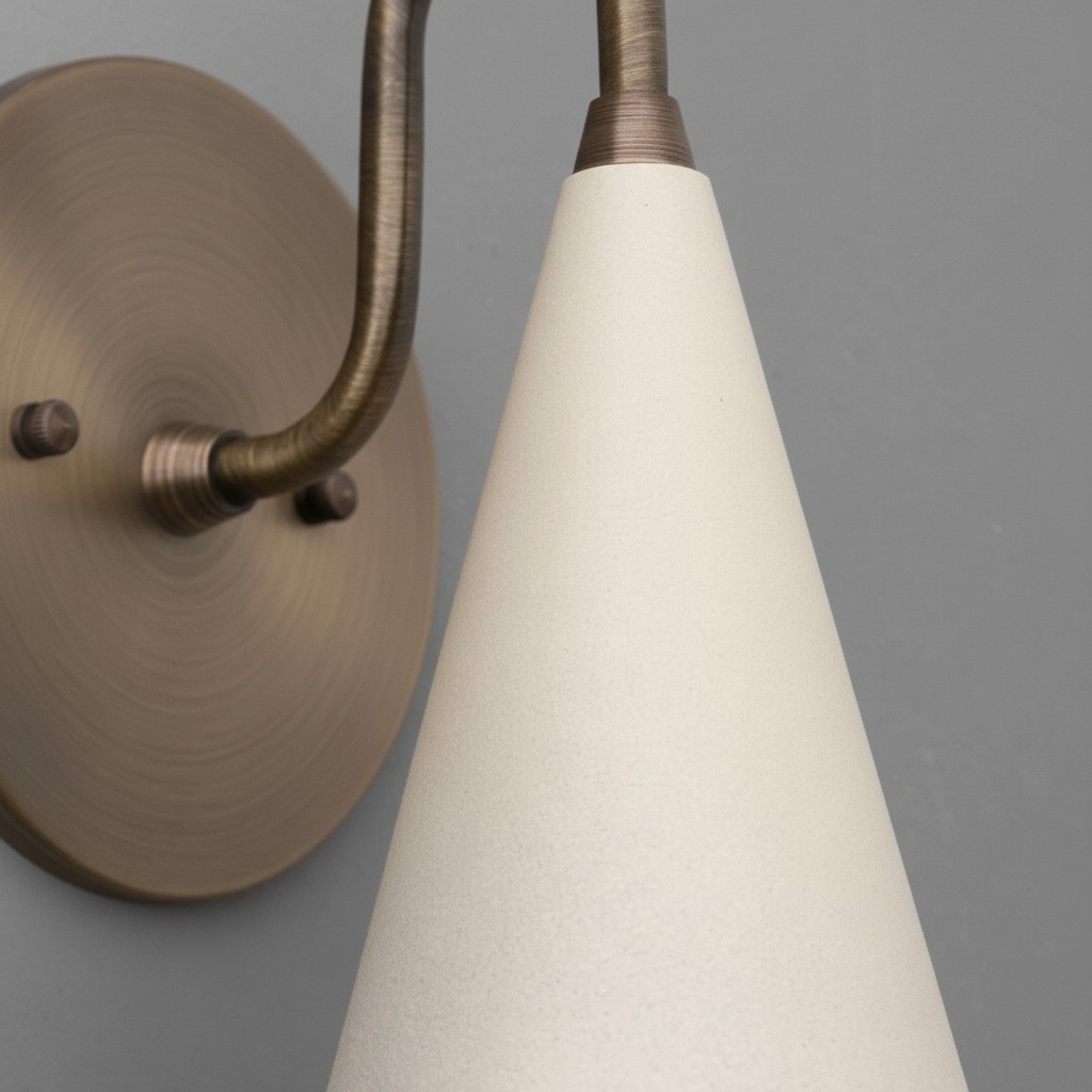 Curva Elegant Taper Shade Wall Sconce - Contemporary Accent for Living Room T780