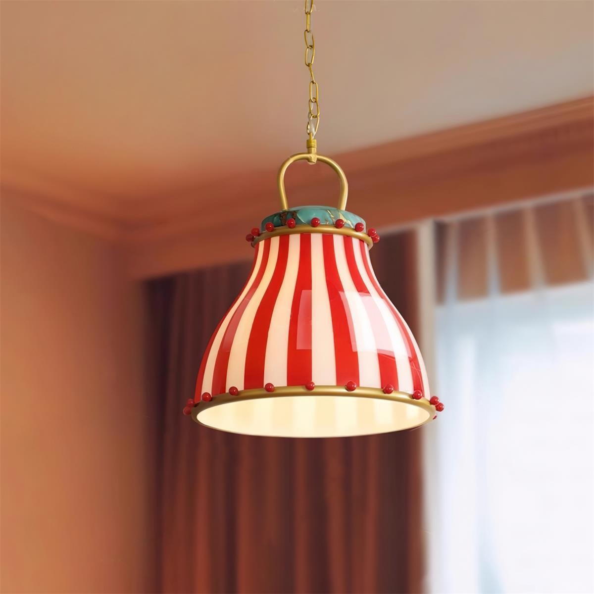 Festilo Circus Striped Glass Pendant for Dining & Living Spaces M66