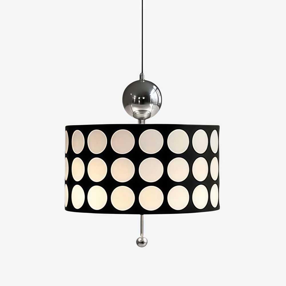 Dotrelia Geometric Lattice Pendant Lamp - Modern Leather Shade for Dining Room T1175
