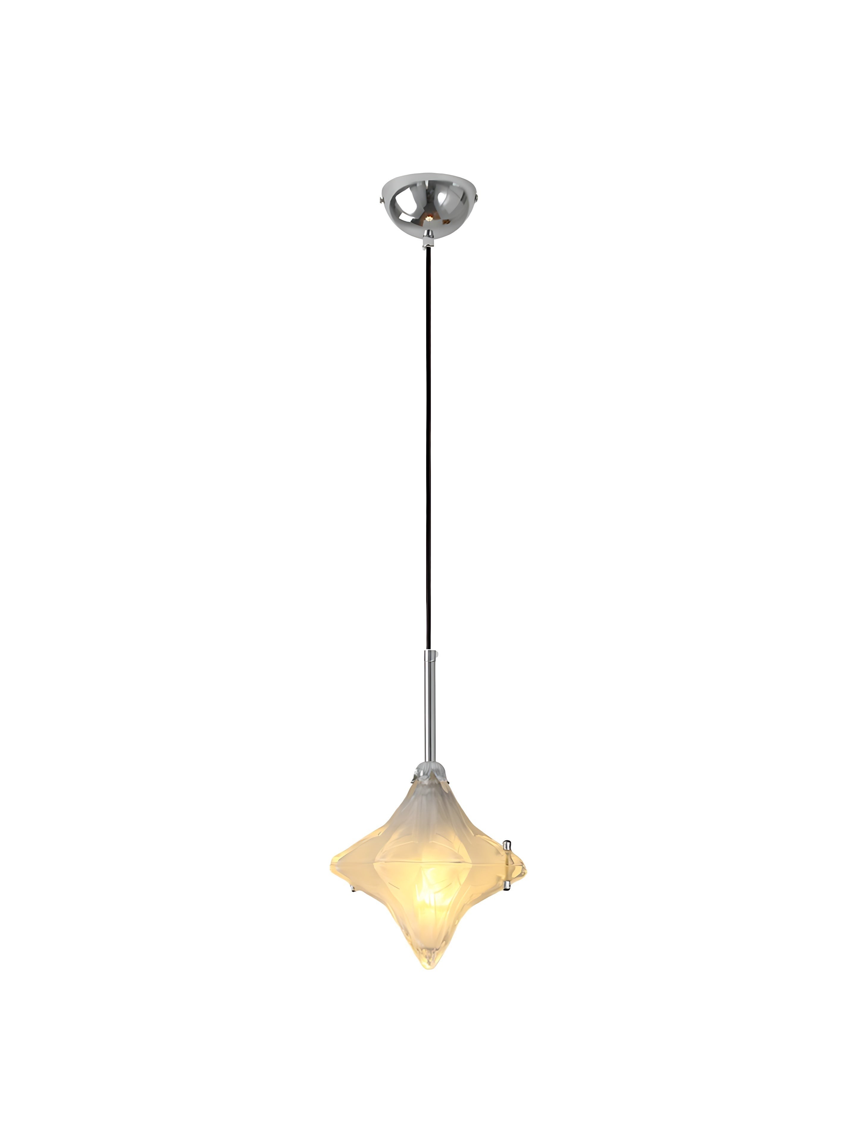 Art Deco Astris Elara Star Pendant Light - Frosted Glass Pendant with Geometric Style T434