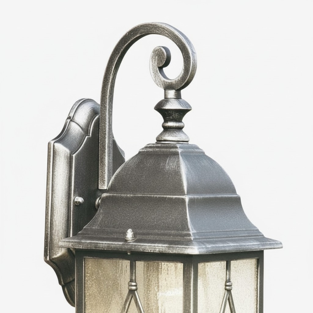 Frostine Traditional Outdoor Wall Light - Leaded Water Glass Lantern for Porch and Patio Lighting T973
