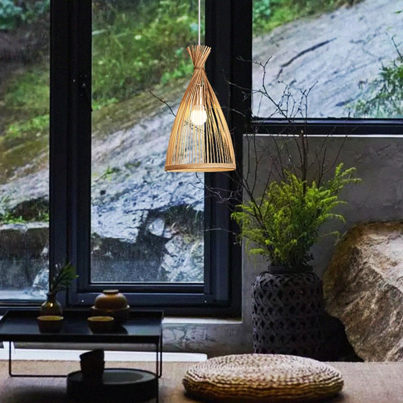 Bamboo Retro Groom Pendant Light