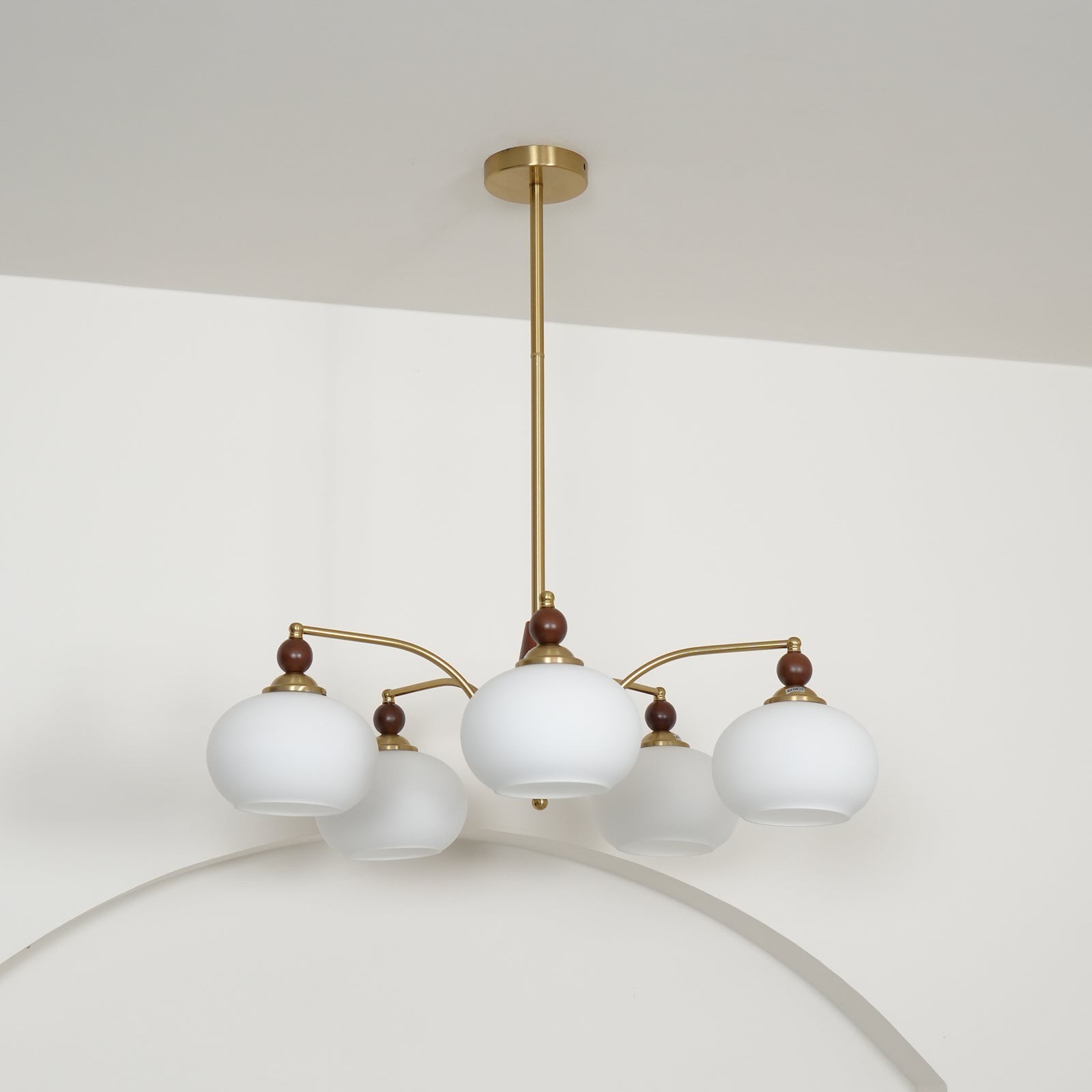 Vintage Multihead Persimmon Chandelier M325