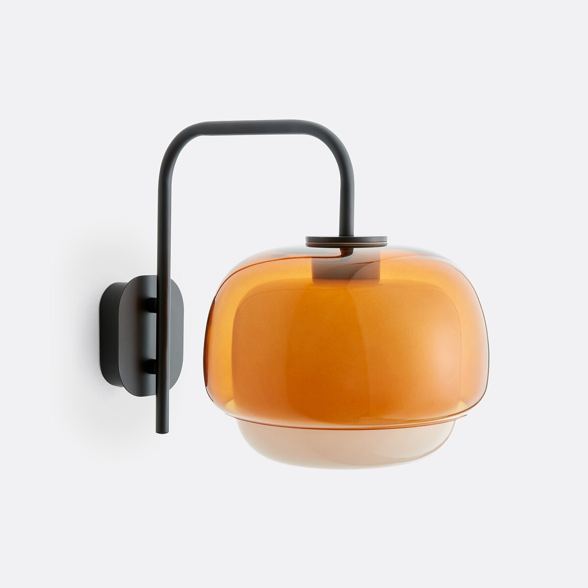 Multi-Layer Color Glass Wall Sconce with Black Metal Frame S237