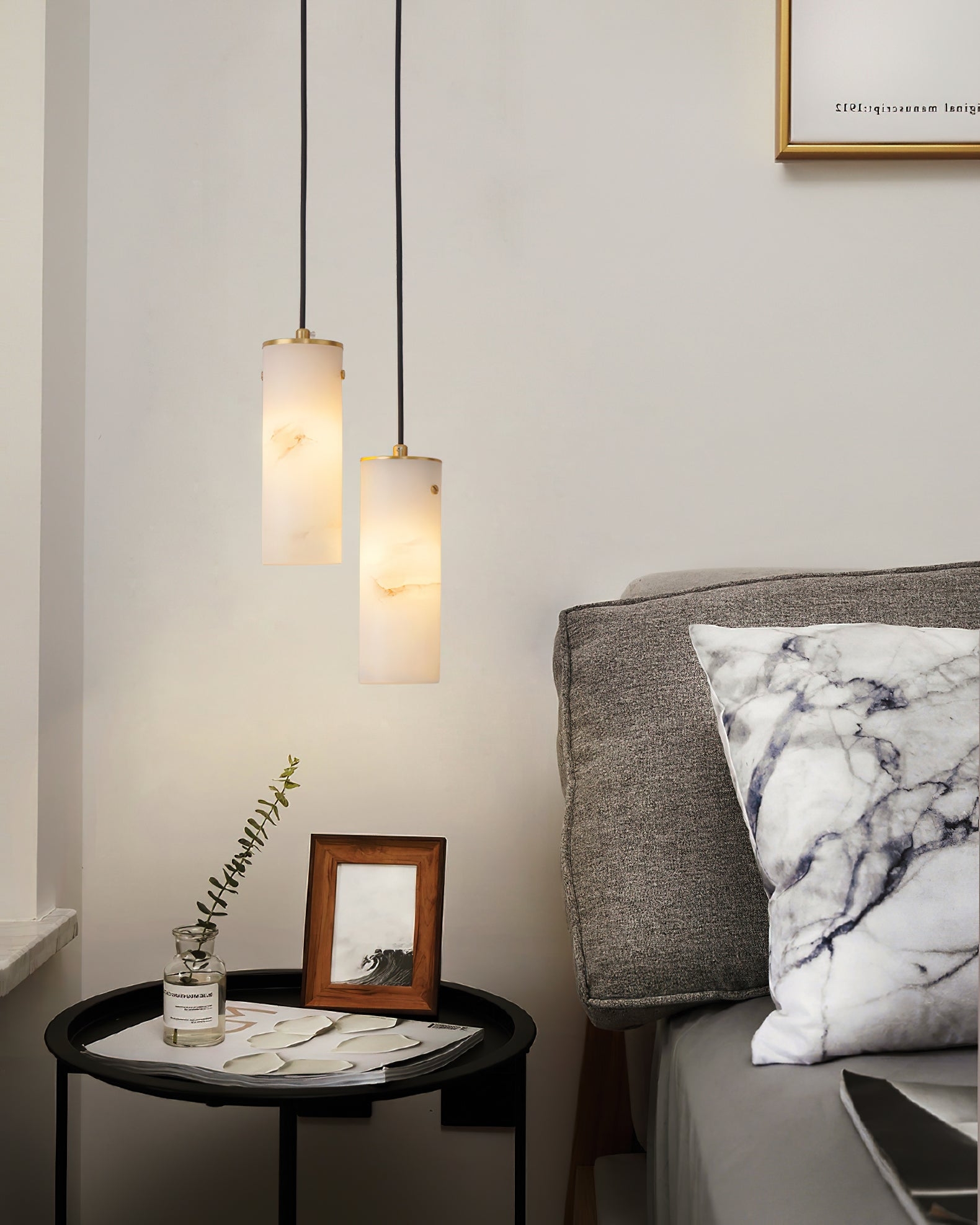 Nula Vertical Alabaster Pendant Light T1650