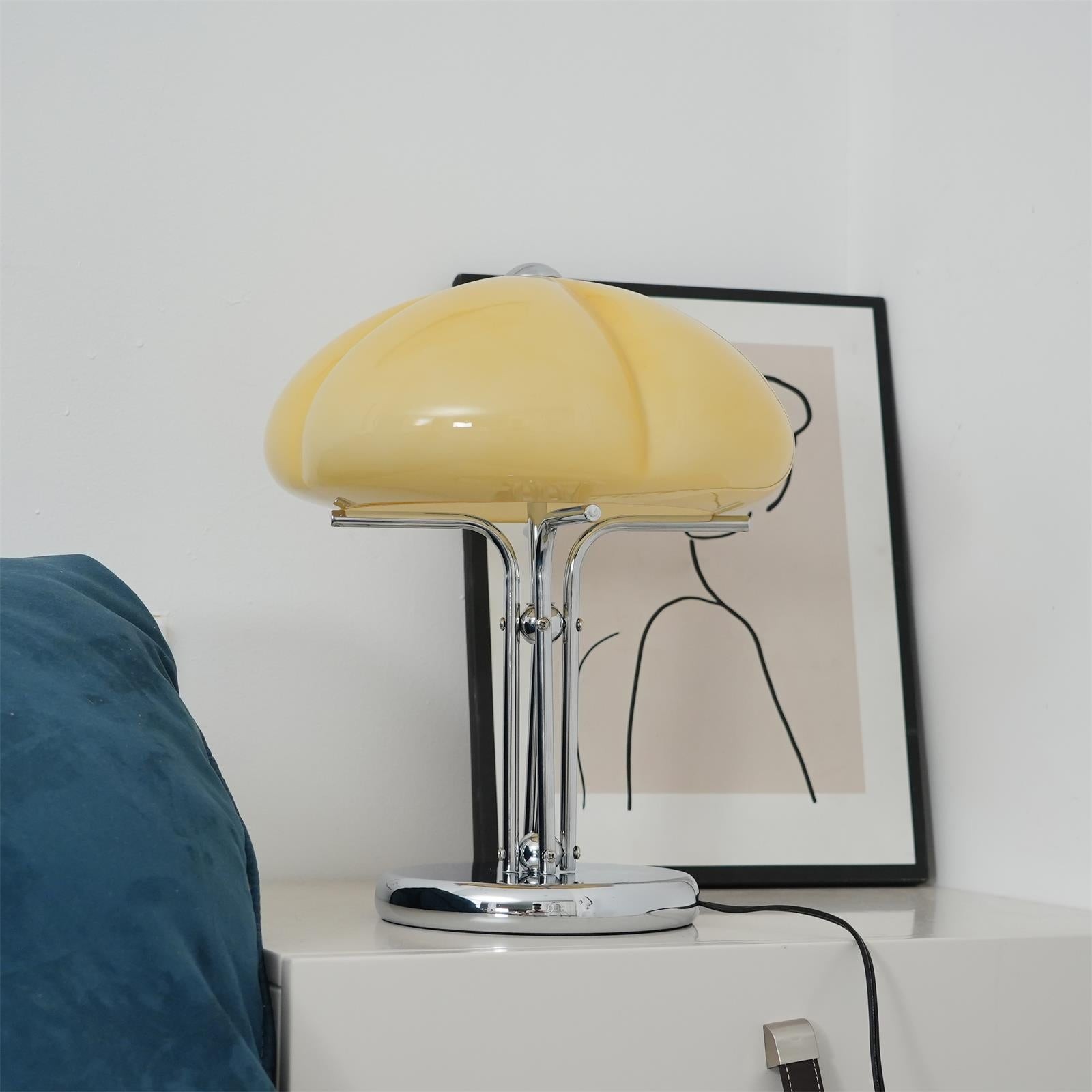High-Grade Bedroom Bedside Mushroom Glass Table Lamp M175