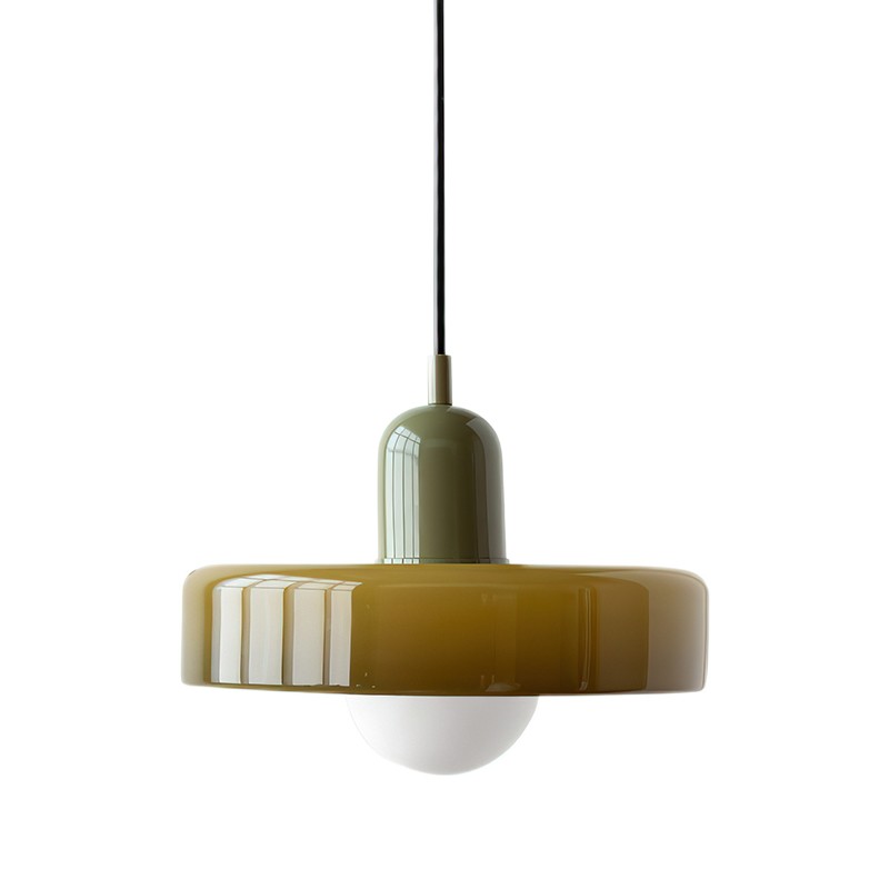 Morandi Glass Disc Orb Pendant Lamp S09