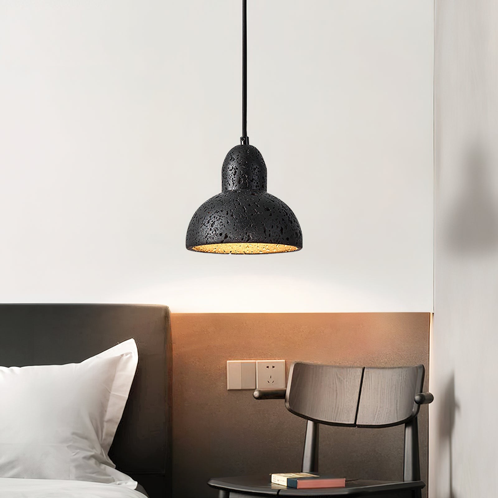 Wabi-Sabi Style Creative Travertine Pendant Light M502