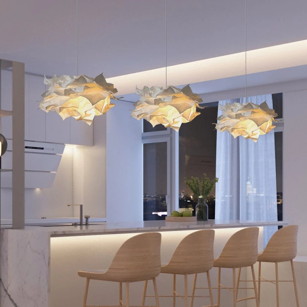 Cloud Shape Pendant Light Minimal Paper - Bedroom Ambient Lighting S137