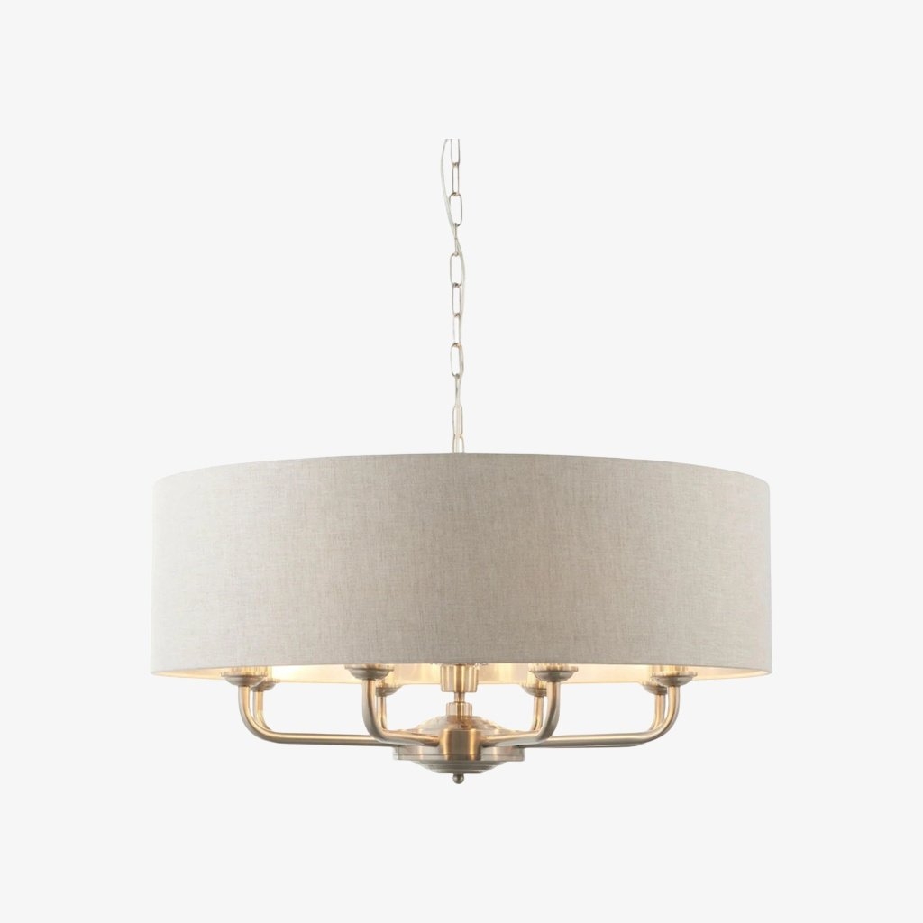Tela Pendant - Elegant Linen Shades and Classic Dining Room Lighting T667