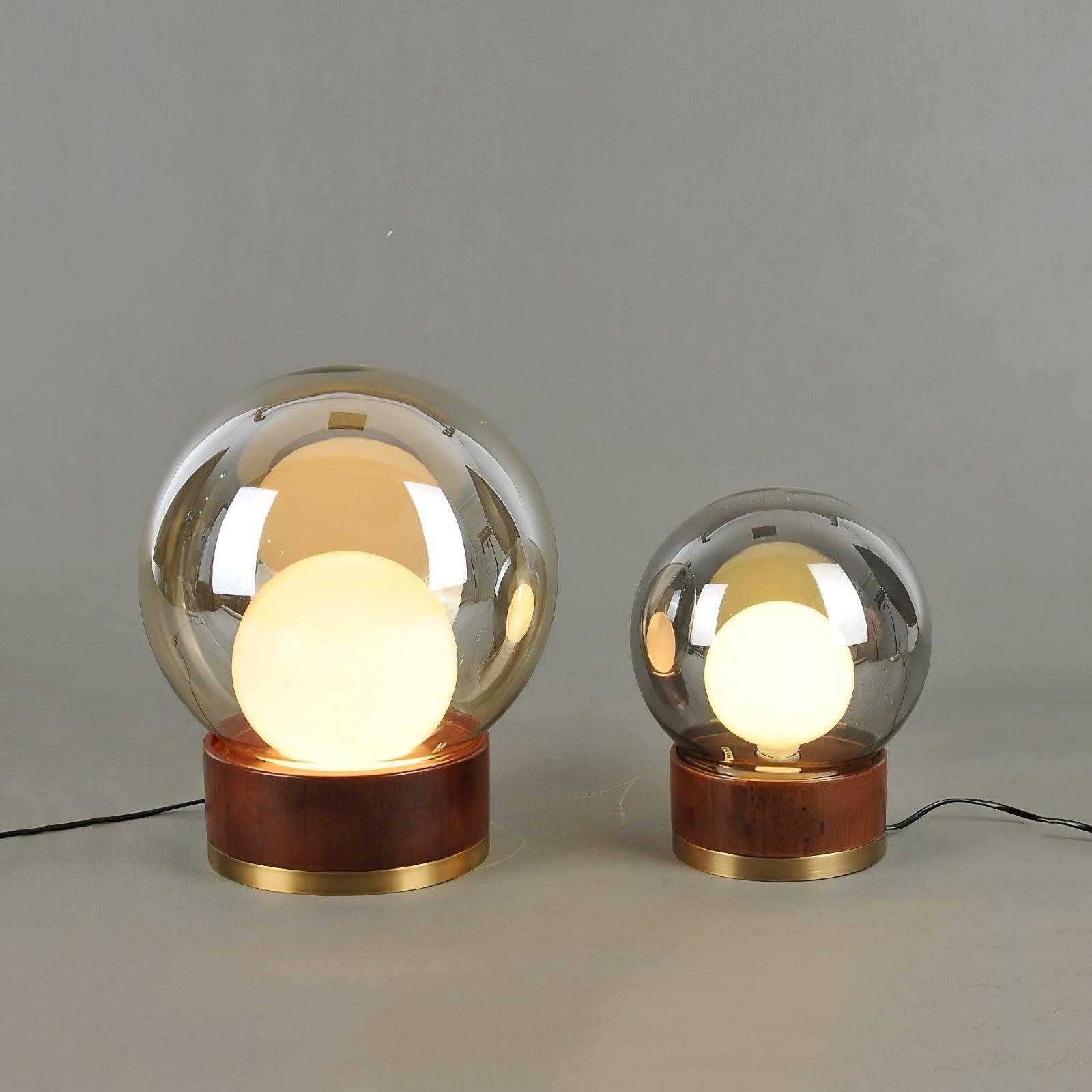 Simple Creative Wood Orb Table Lamp M423