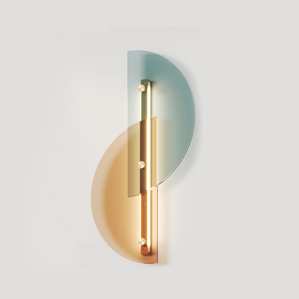 Simple Fan-Shaped Glass Arc Wall Lamp M21