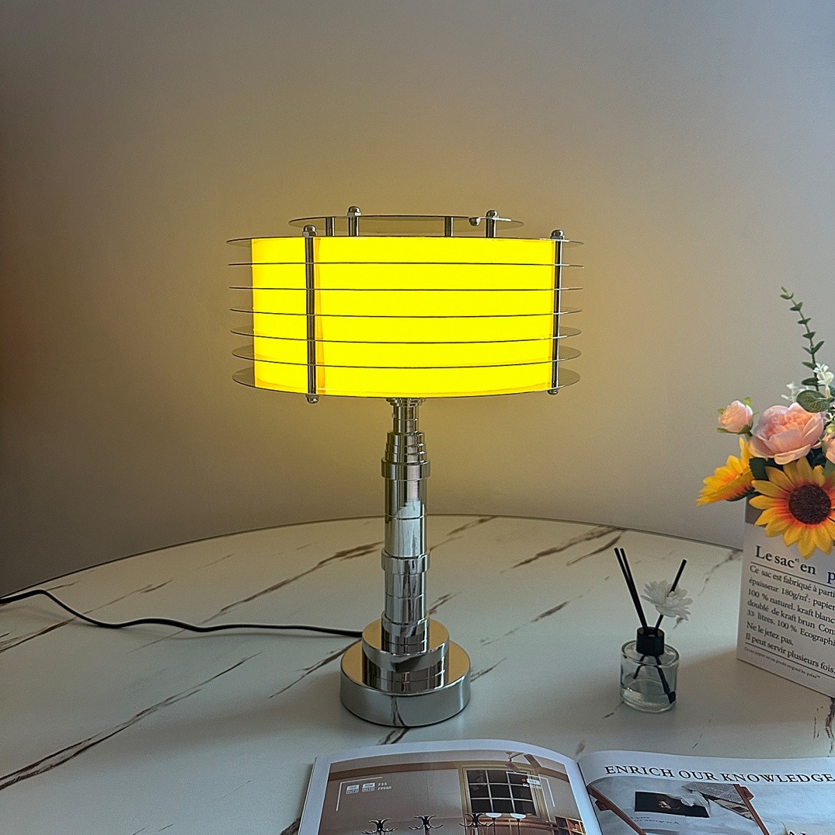 Modern Layered Lamps in Stainless Steel – Table & Floor Options S257