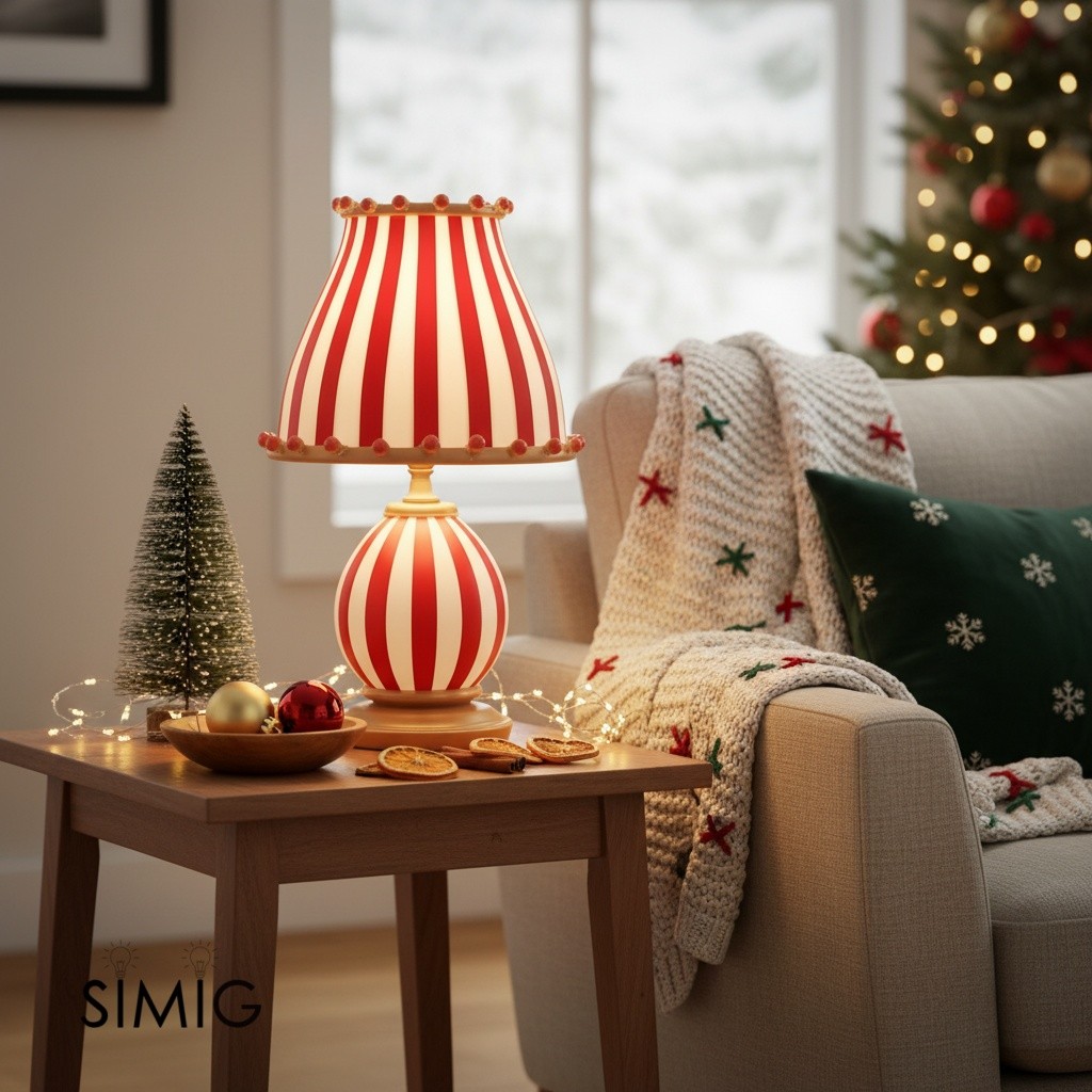 Festilo Circus-Style Metal Table Lamp — Vintage Living Room Accent S278