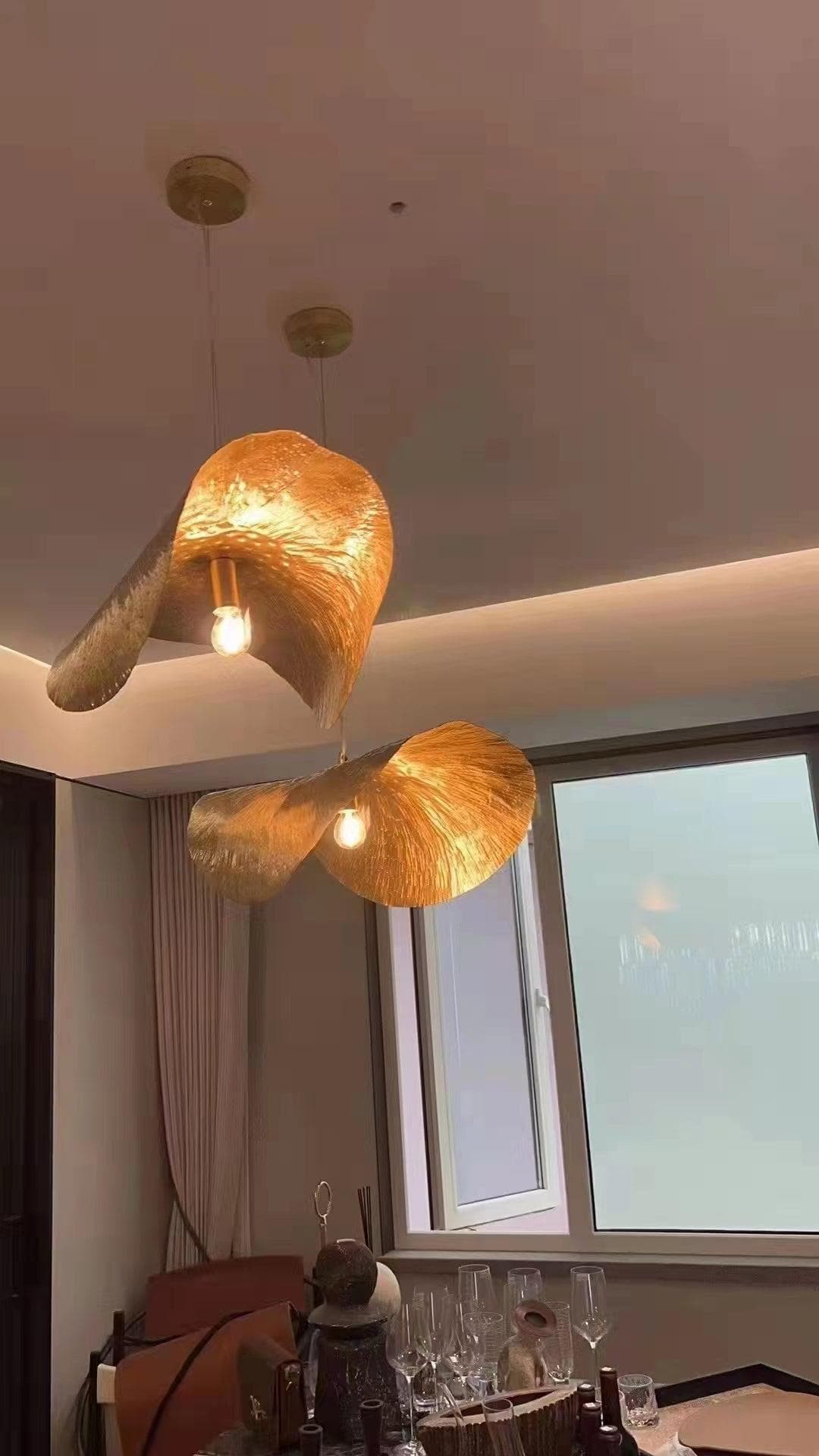 Hammered Brass Suspension Light T114
