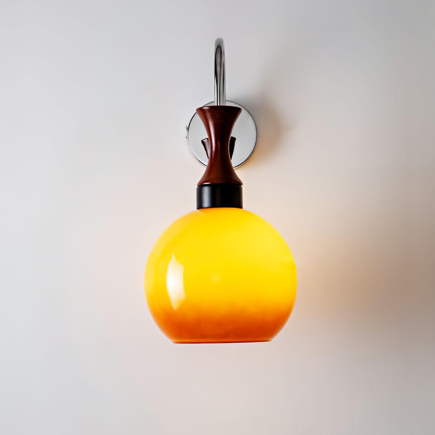 Spherical Yellow Wall Lamp M522