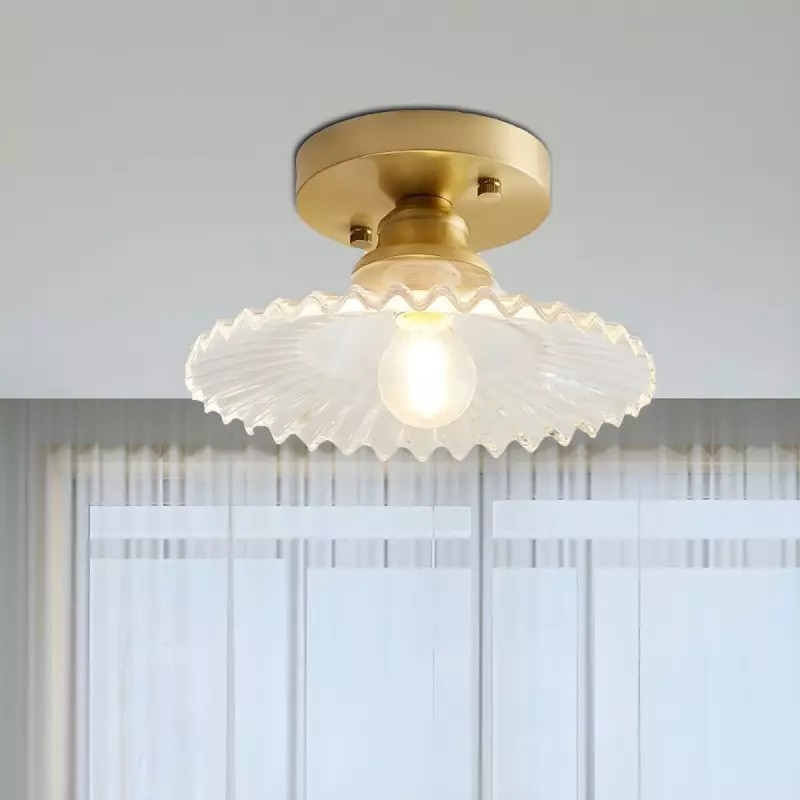 Japanese Retro Glass Ceiling Lamp For Bedroom Hallway S62