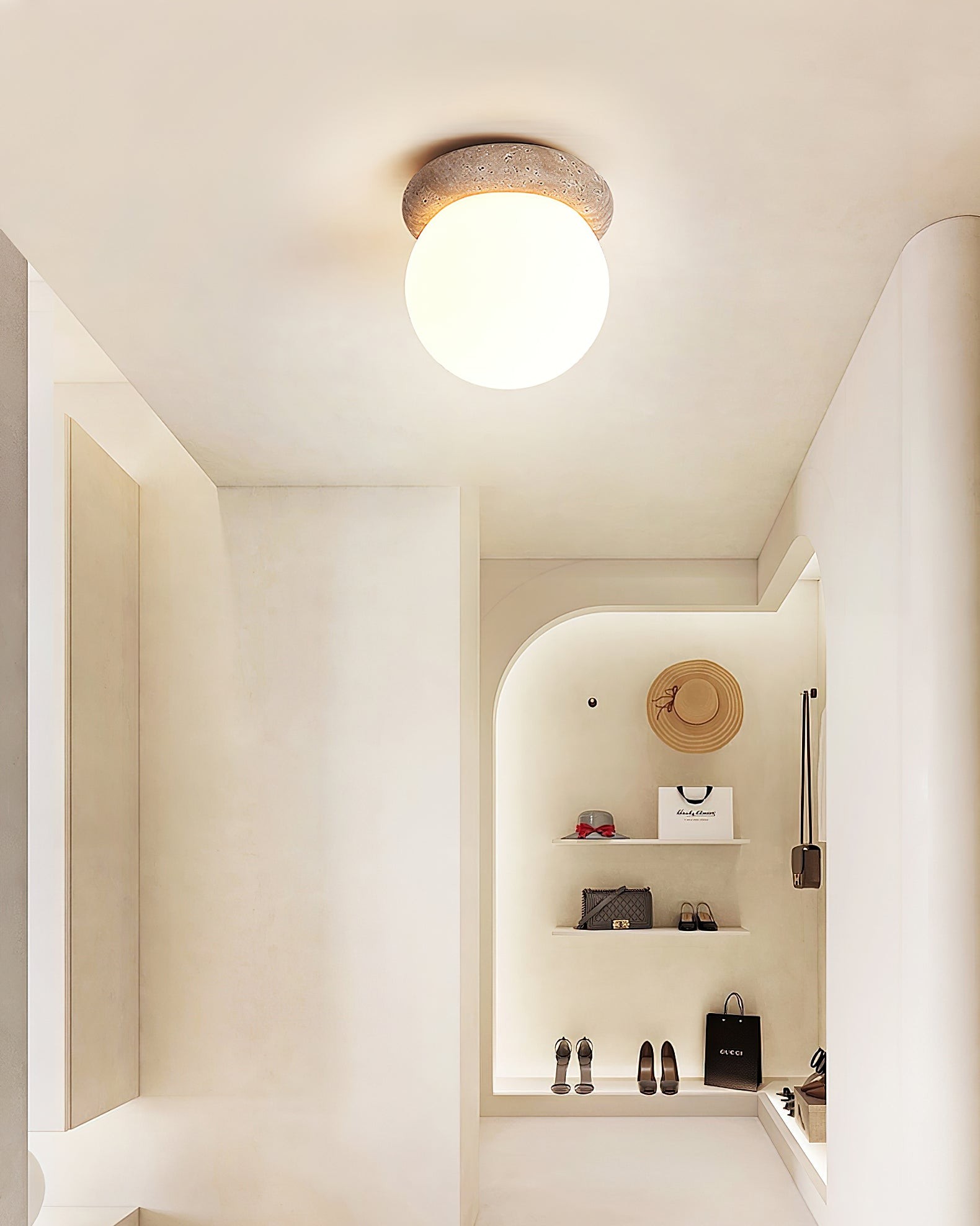 Marble Travertine Asteroid Ceiling Lamp M479