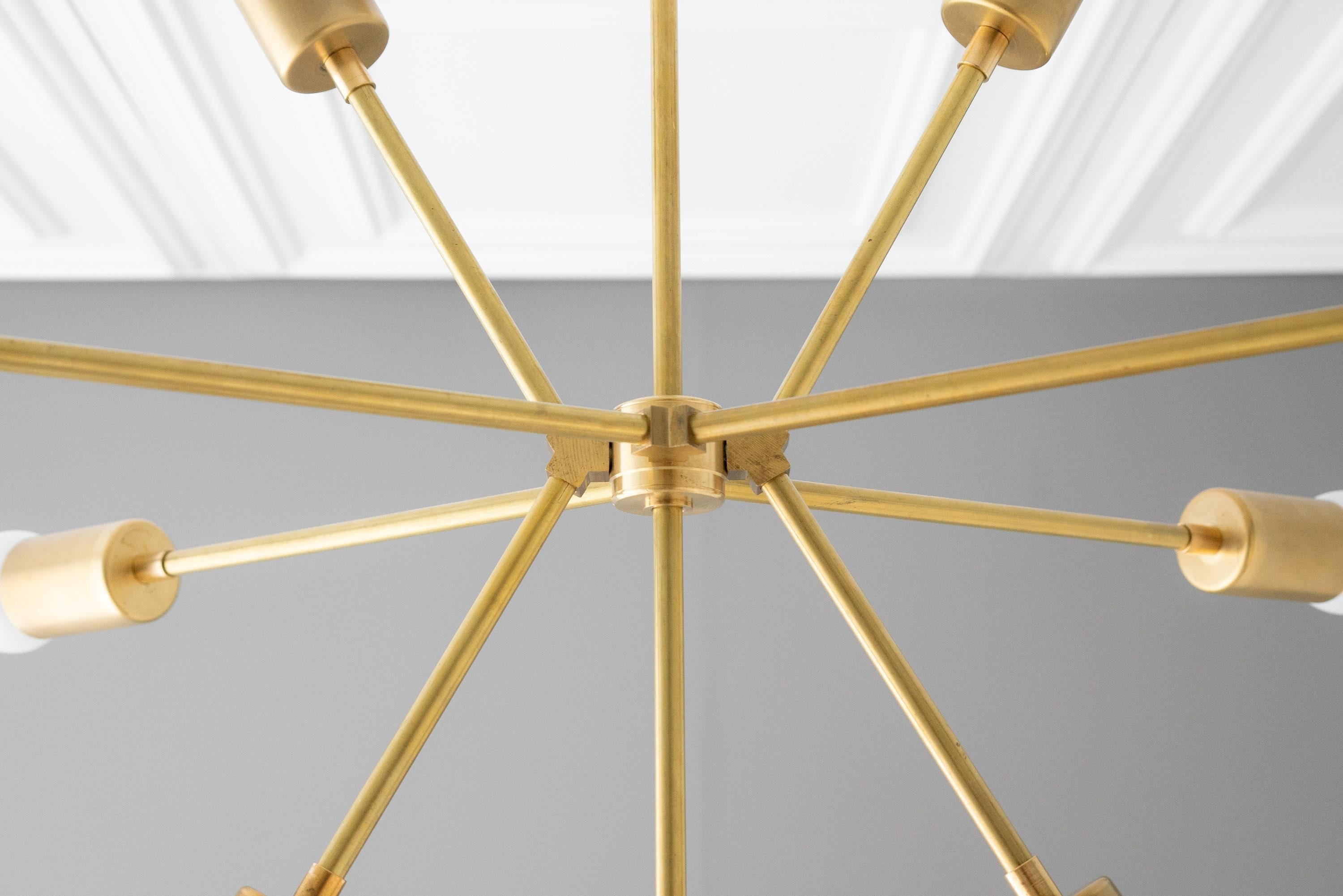 Mobilux Line Modern Chandelier - Mid Century Ceiling Light Fixture T349
