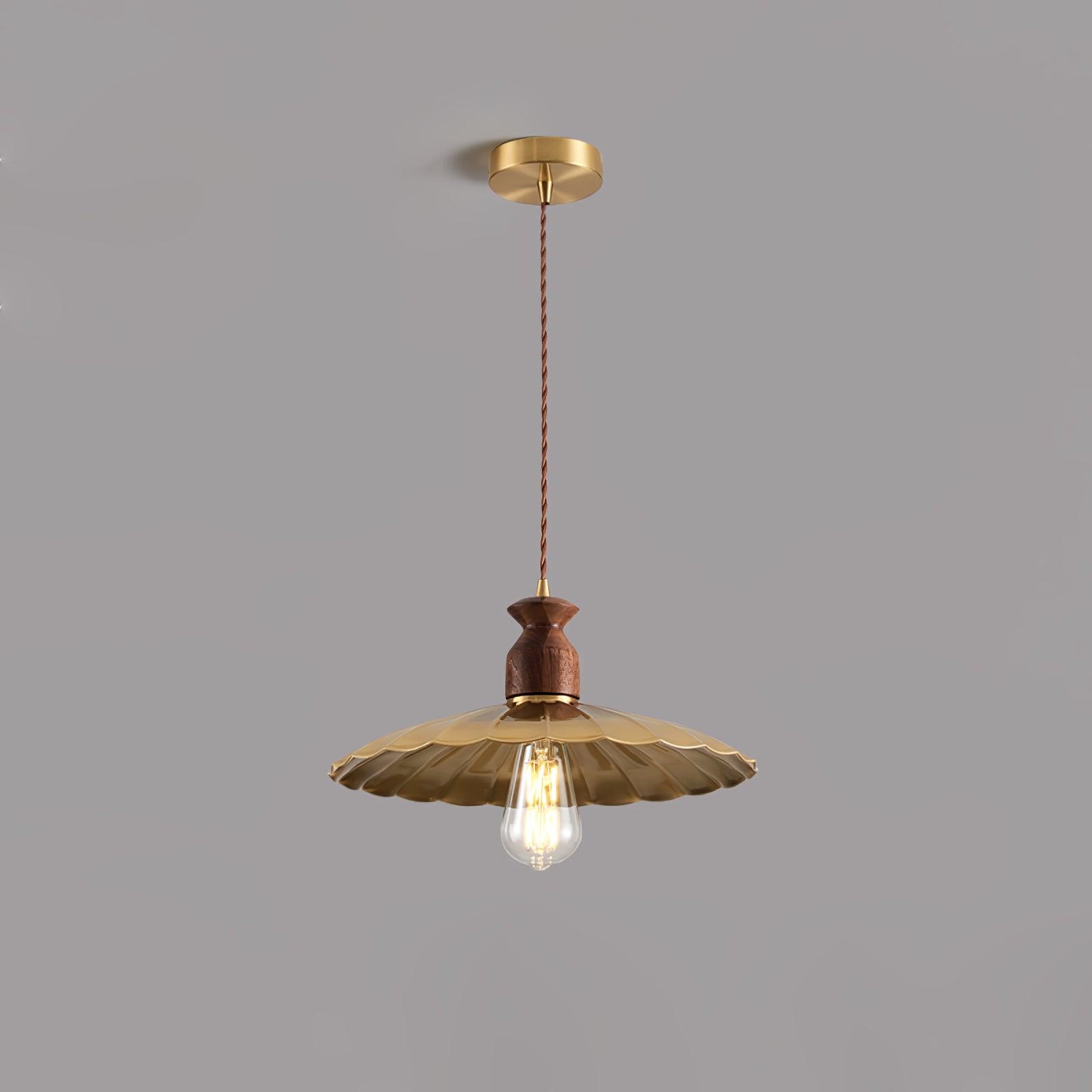 Brass Crest Pendant Light T1581