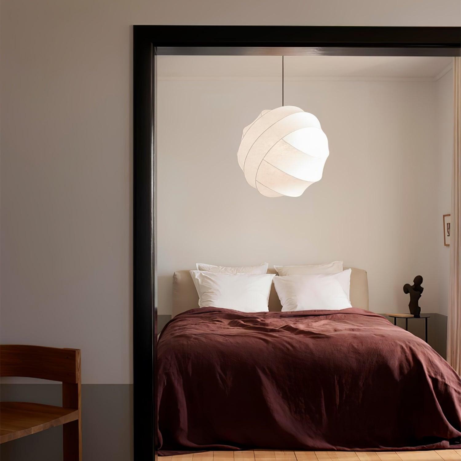 Wabi-Sabi Style Fiber Cocoon Pendant Lamp M400