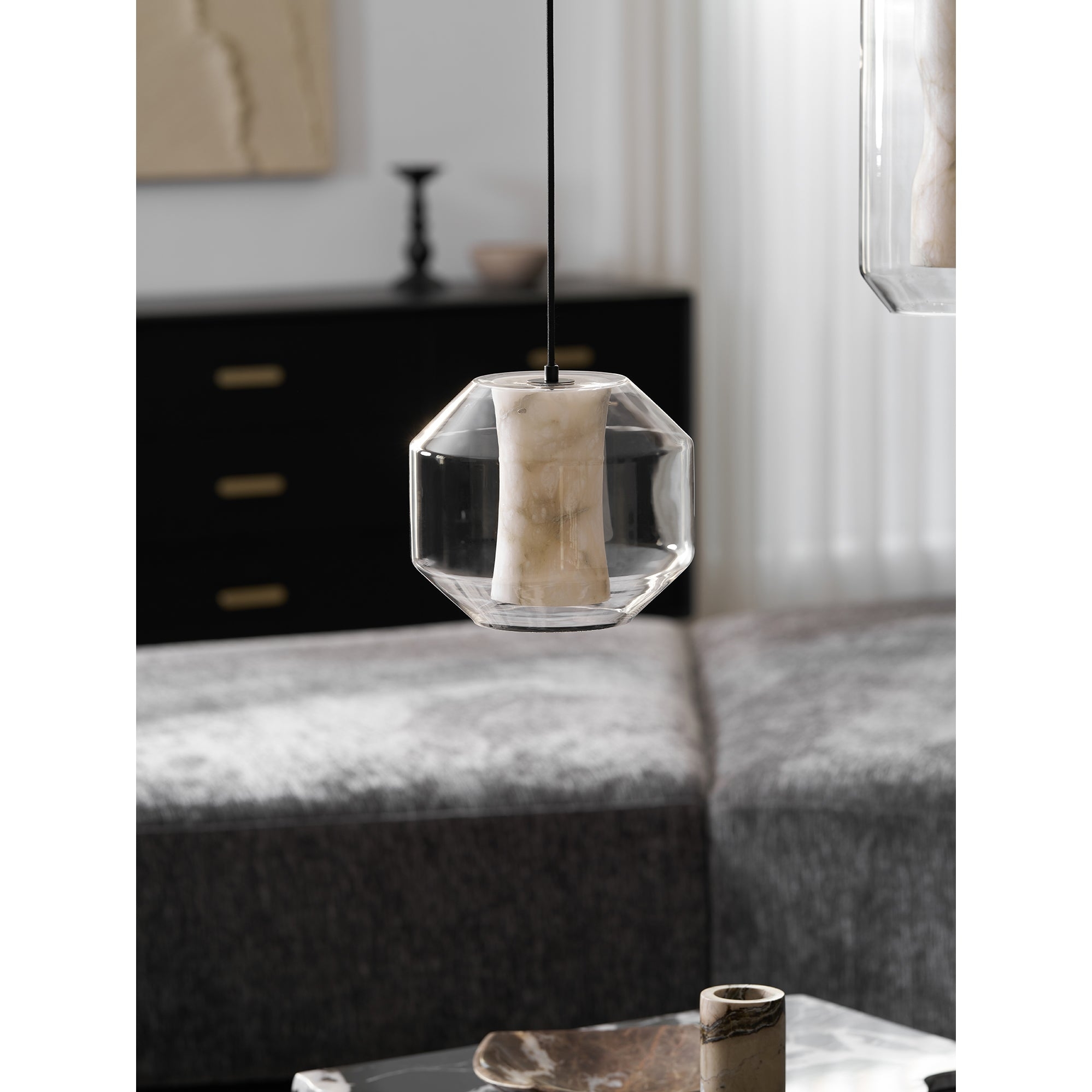 Glass Alabaster Pendant Lamp T1668
