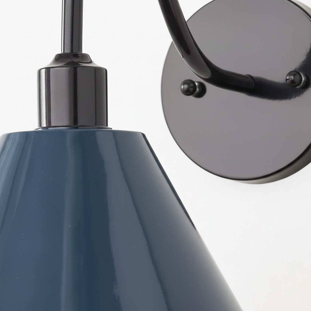 Narix Industrial Tapered Wall Lamp – Accent Sconce for Bedroom or Hallway T543