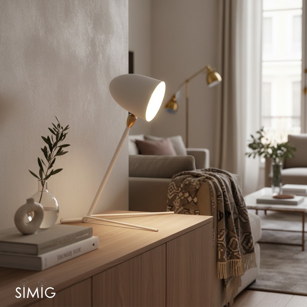 Solavo Tripod Table Lamp - Modern Minimalist Metal Design for Desk