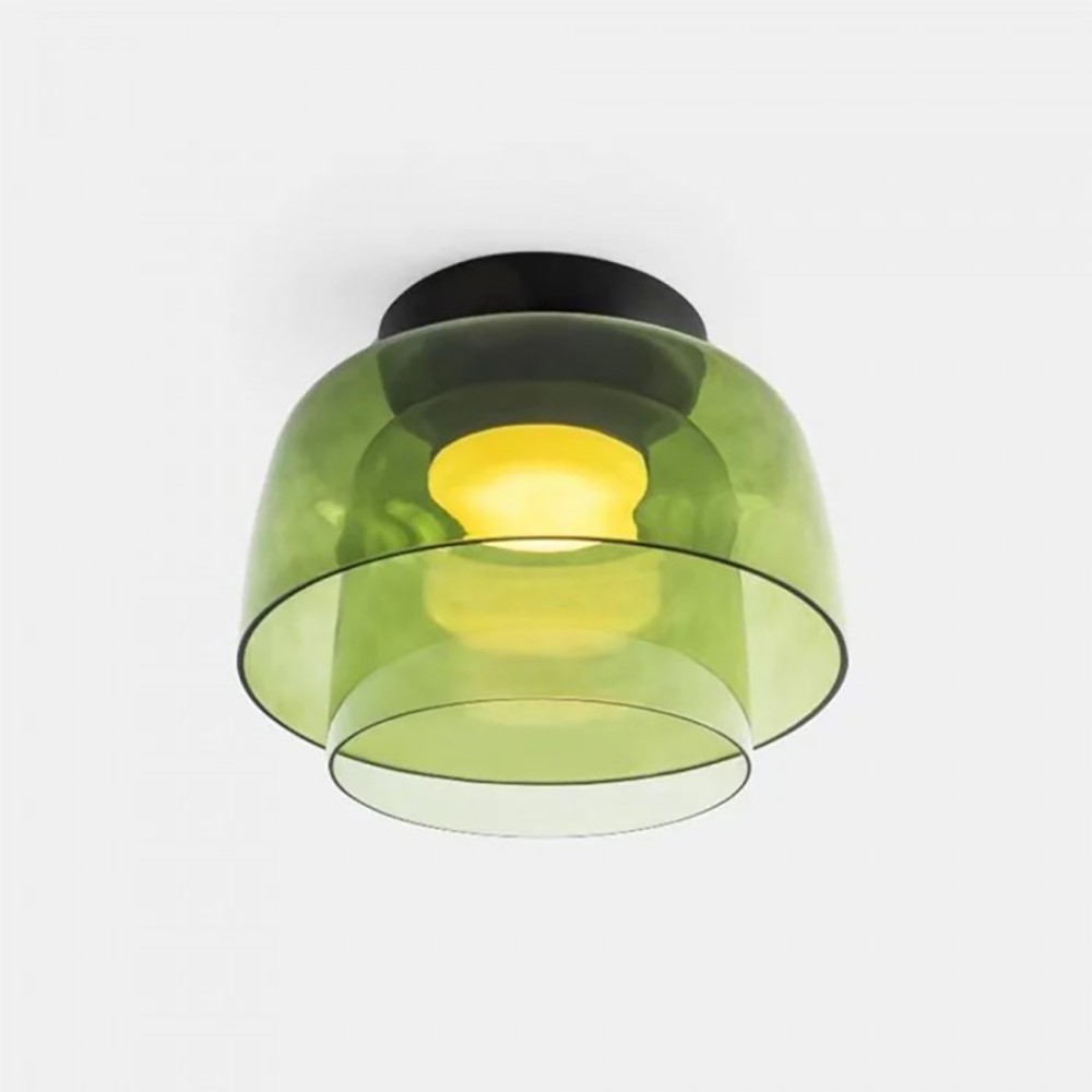 Nordic Morandi Glass Bowl Shaped Ceiling Lamp S184