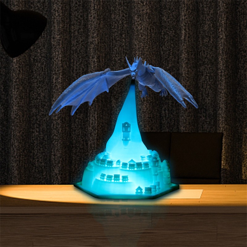 Creative 3D Printed Airplane Fire Dragon Table Lamp M585