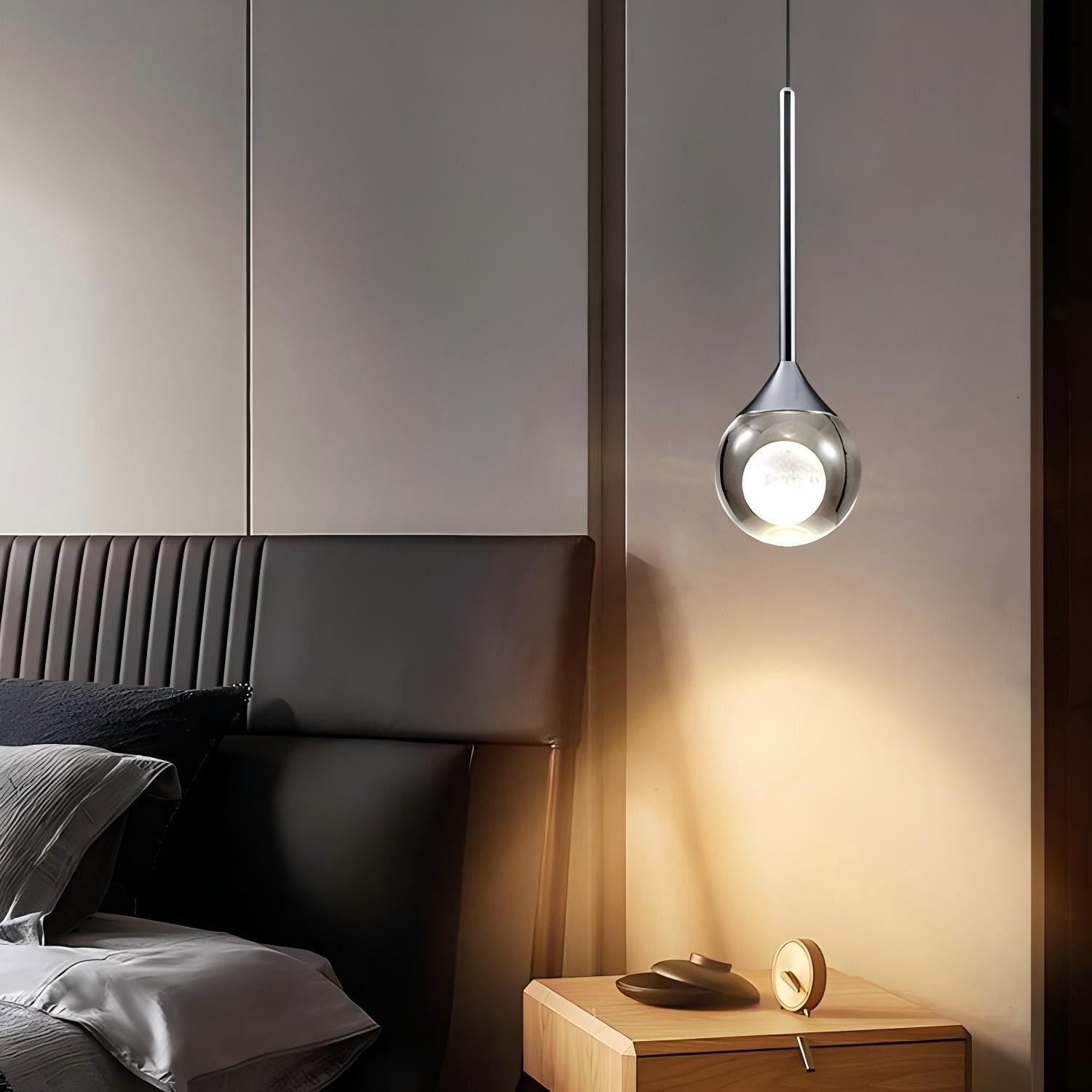 Moon Clear Glass Ball Pendant Light S205