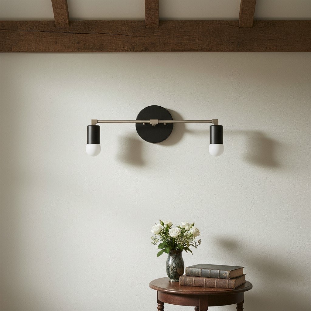 Mobilux Line industrial Bathroom Vanity Light - Minimalist Wall Sconce - Elegant Fixture T322