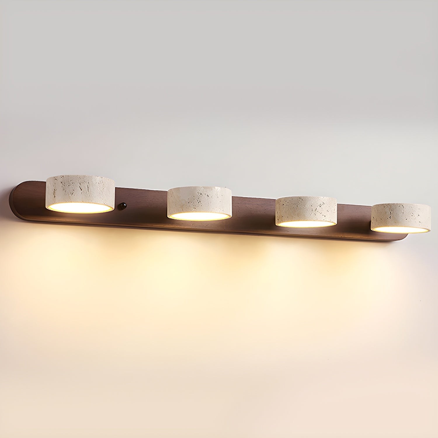Travertine Walnut Multi Light Sconce - Bedroom Wall Lamp G115