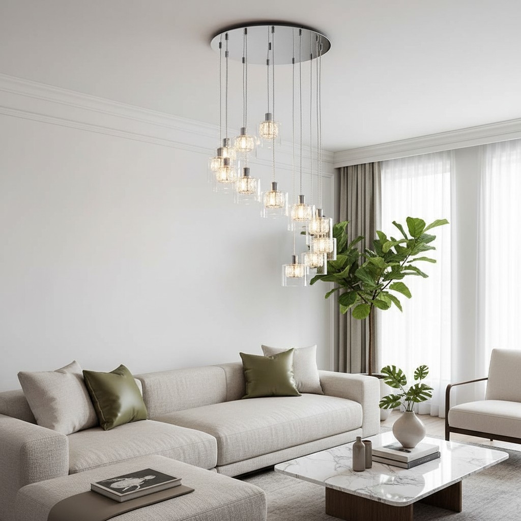 Glomara Sculpted Metal Pendant Lamp - Transitional Sconce Ambient Lighting for Bedrooms and Entryways T989