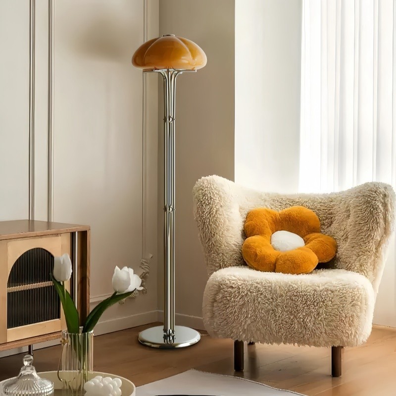 Pumpkin Glass Floor Lamp M176