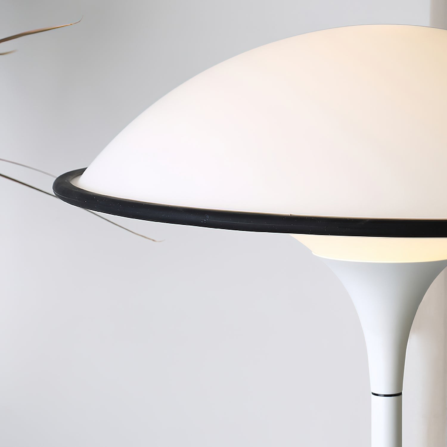 Danish Retro White Flying Saucer Floor Lamp M278