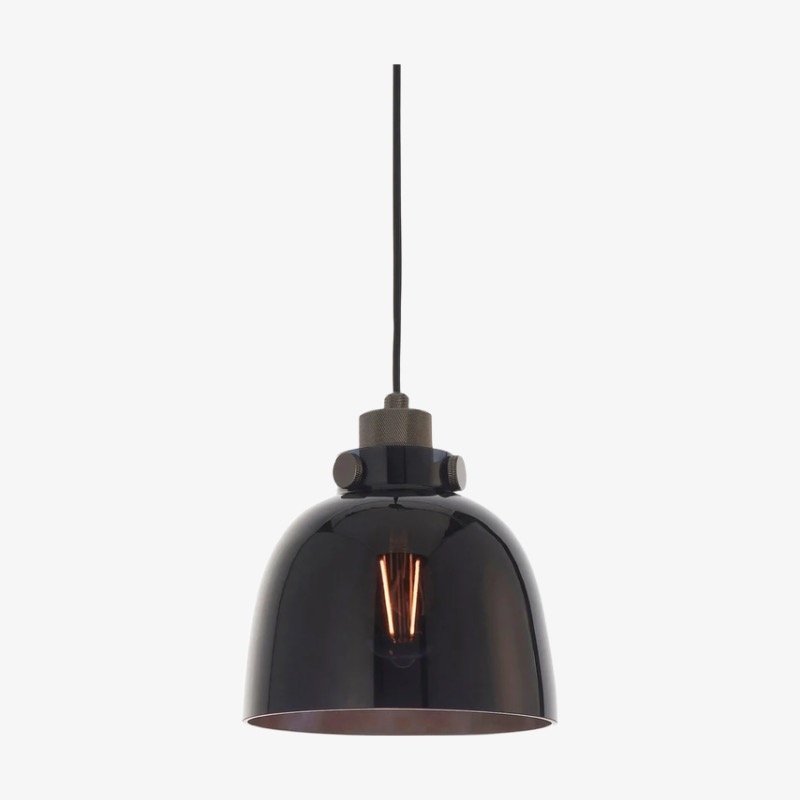 Readium Tinted Glass Pendant Light - Minimalist Dome Shade Adjustable for Kitchen Island and Dining Room T879