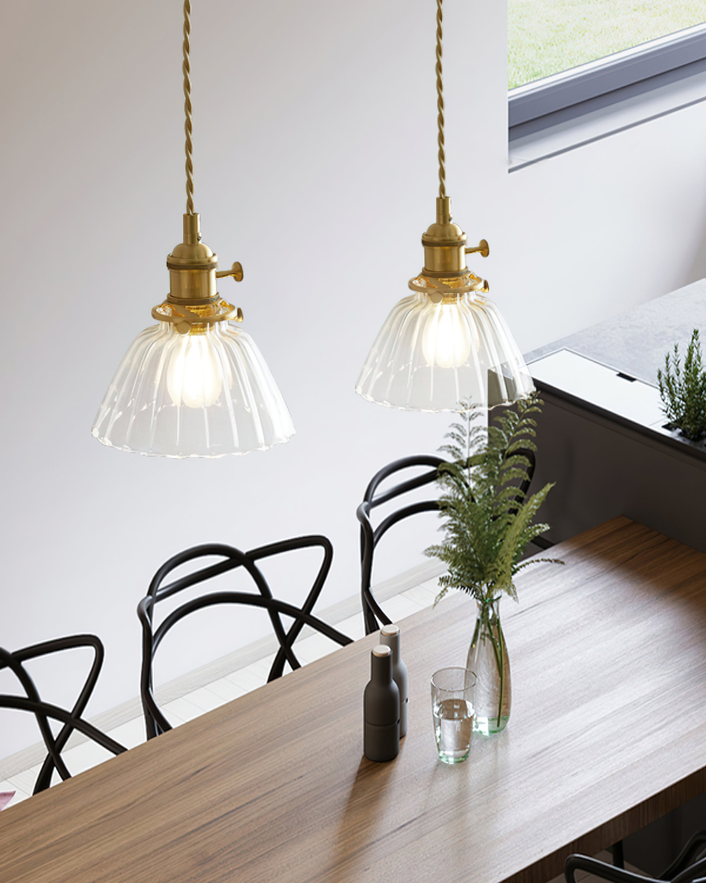 Jasmine Glass Pendant Lamp P025