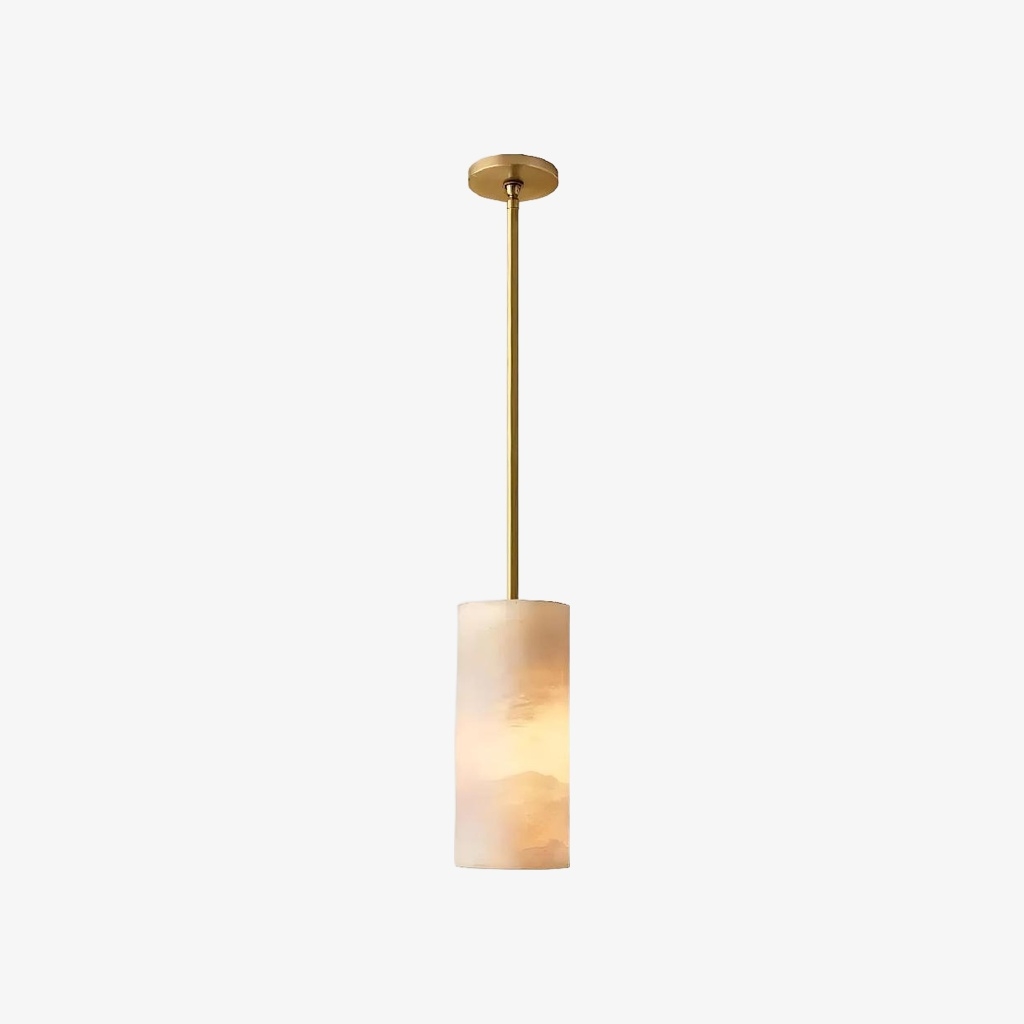 Lumastera Natural Stone Texture Cylindrical Pendant Lamp - Luxury Lamp for Living Room T1220