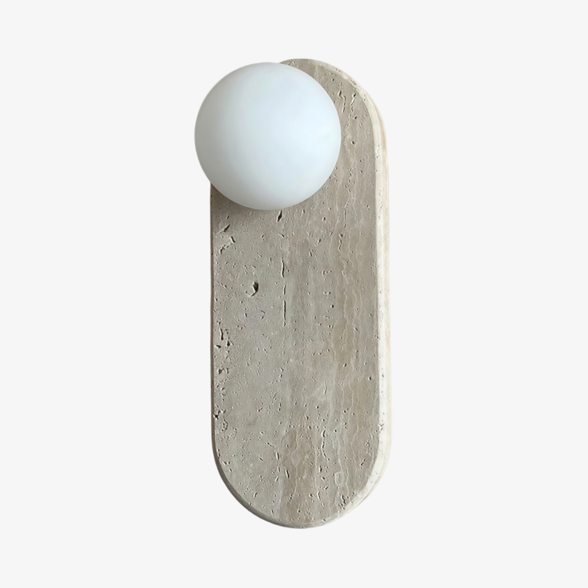 Vinbrea Stone Wall Lamp Organic Texture - Mid-Century Accent Light for Bedroom and Hallway T1221