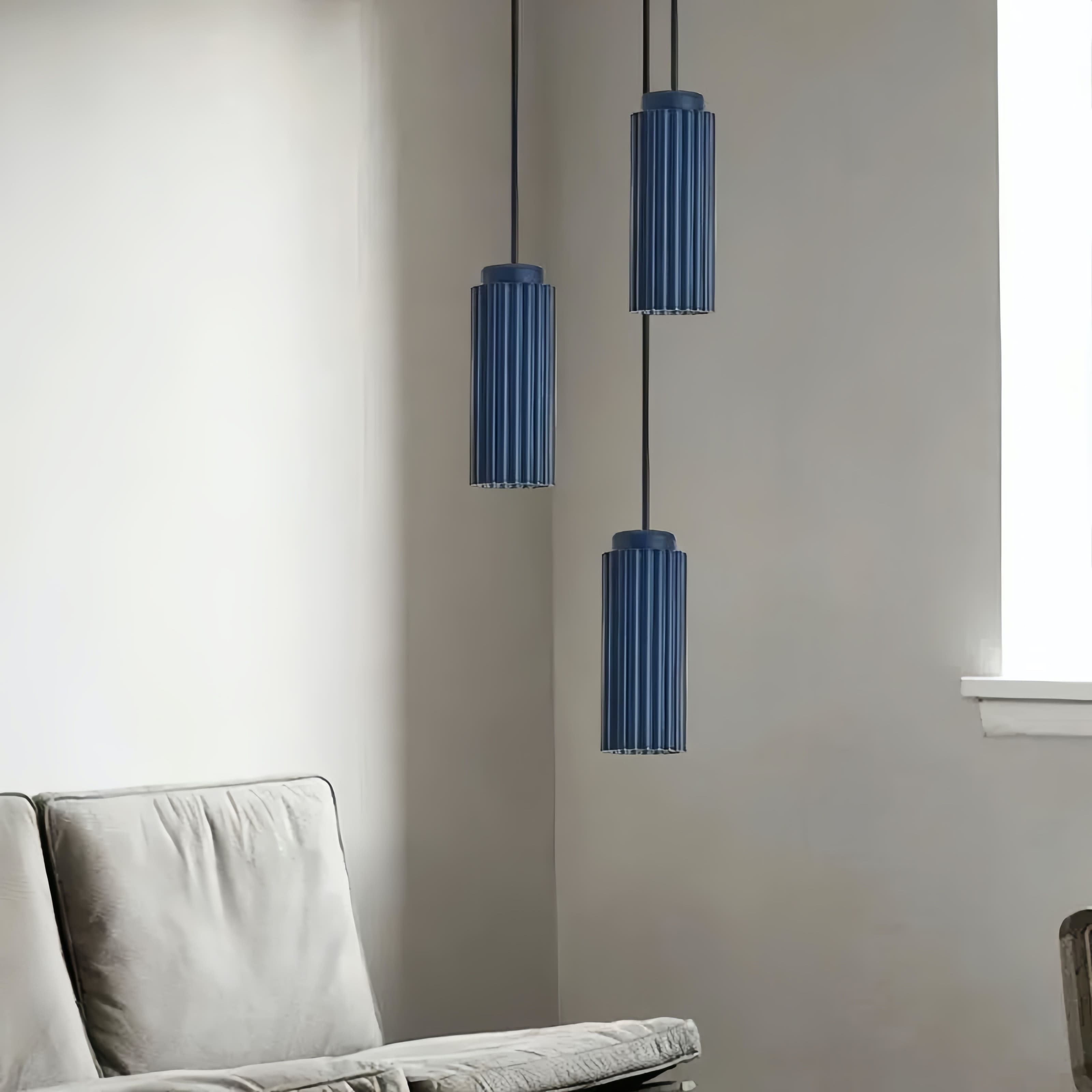 Nordic Cylinder Pendant Light – Textured Minimalist Ambient Lighting S238