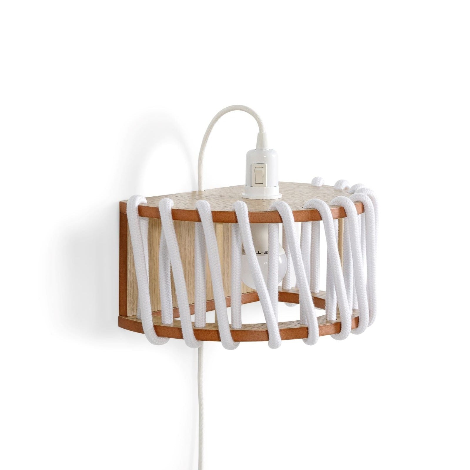 Macaron Rope-wrapped Wooden Wall Lamp S190
