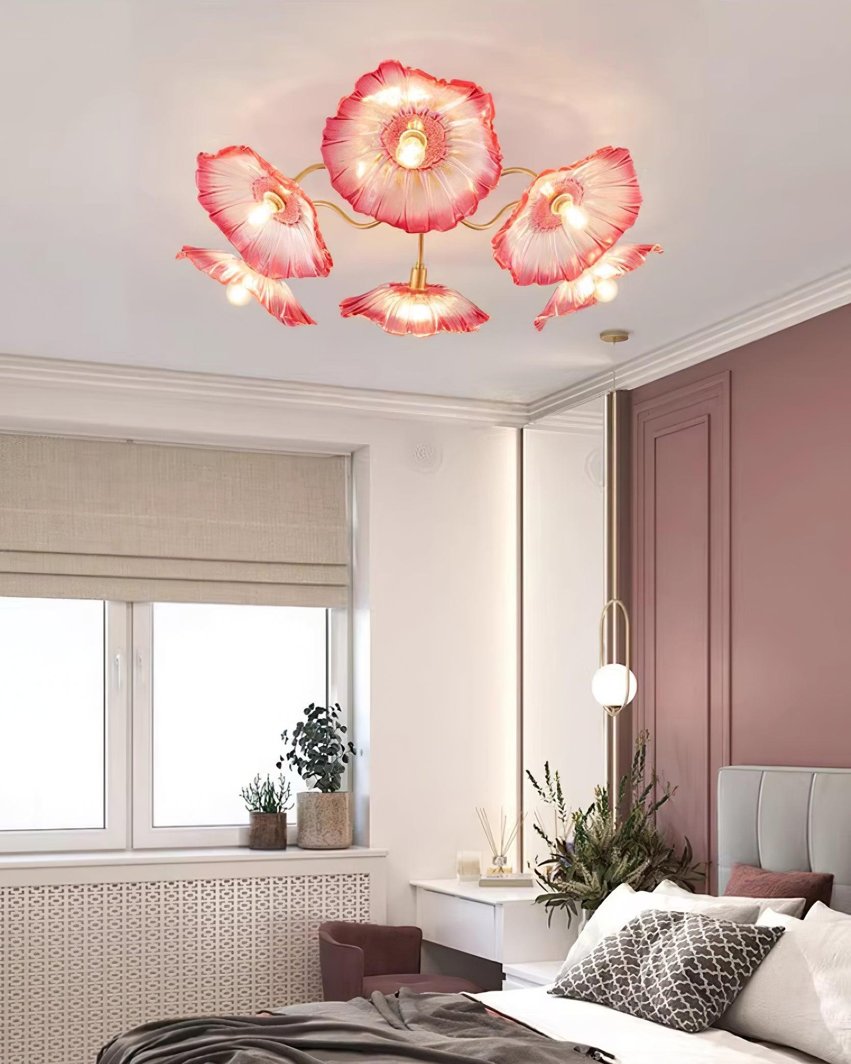 Murano Glass Flowers Ceiling Light P049