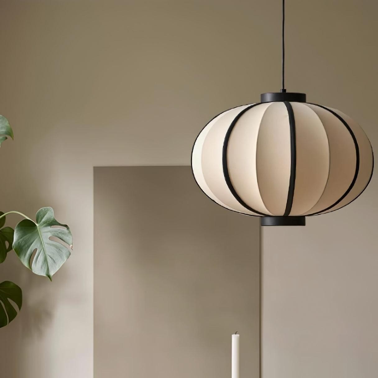 Minimalist Black and White Lantern Pendant Lamp M118