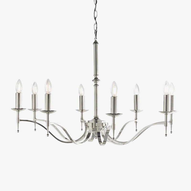 Tela Brass and Nickel Chandelier - Elegant Multi-Light Fixture for Foyers and Kitchens T827