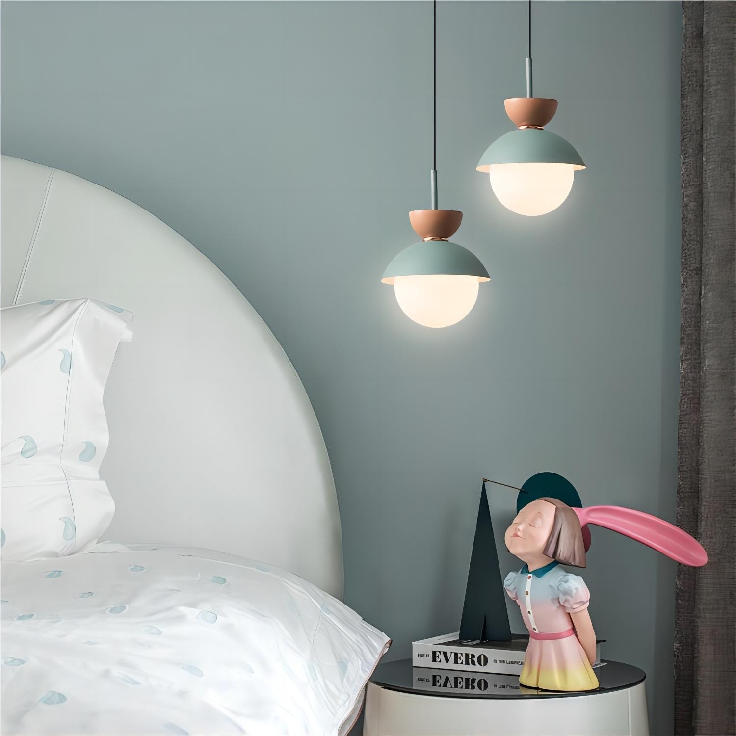 Scandinavian Macaroon Pendant Light with Aluminum for Bedroom